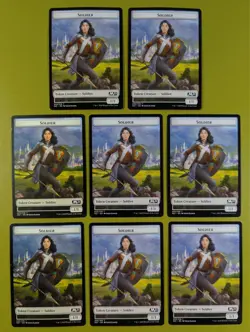8 Soldier Token Core Set 2021 M21 Magic the Gathering MTG 8 - Image 1