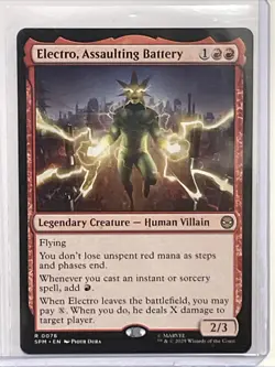 MTG - Electro, Assaulting Battery - Rare Regular #76 - Spider-Man NM - Image 1