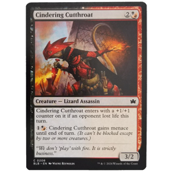 x1 Foil Cindering Cutthroat MTG BLB M/NM Multi-Color Creature Lizard Common TCG - Image 1
