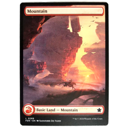 x1 Mountain Full Art Basic Land M/NM (0289) MTG FDN Red Common Foundations TCG - Image 1