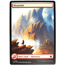 x1 Mountain Full Art Basic Land MTG FDN M/NM (0288) Red Foundations TCG CCG - Image 1