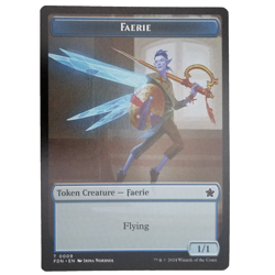x1 Faerie/Soldier MTG FDN M/NM Double-Sided Token 0009/0006 Creature TCG CCG - Image 1