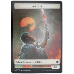 x1 Faerie/Soldier MTG FDN M/NM Double-Sided Token 0009/0006 Creature TCG CCG - Image 2