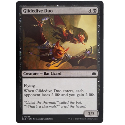 x1 Foil Glidedive Duo MTG BLB M/NM Black Creature Bat Lizard Common Bloomburrow - Image 1