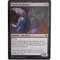 x1 Starlit Soothsayer MTG BLB M/NM Black Creature Bat Cleric Common Bloomburrow - Image 1