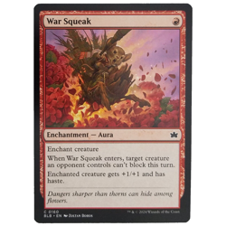 x1 Foil War Squeak MTG BLB M/NM Red Enchantment Aura Common Bloomburrow TCG CCG - Image 1