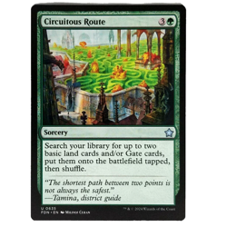 x1 Circuitous Route MTG FDN M/NM Uncommon Green Sorcery Foundations TCG CCG - Image 1