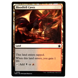 x1 Bloodfell Caves MTG FDN M/NM Dual Land MultiColor Black Red Foundations TCG - Image 1