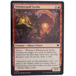 x1 Foil Whiskerquill Scribe MTG BLB M/NM Common Red Creature Mouse Citizen TCG - Image 1