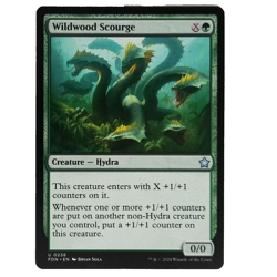 x1 Wildwood Scourge MTG FDN M/NM Uncommon Green Creature Hydra Foundations TCG - Image 1