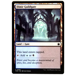 x1 Dimir Guildgate MTG FDN M/NM Dual Land Gate Multi-Color Blue Black Common TCG - Image 1