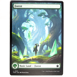 x1 Forest Full Art MTG FDN M/NM Basic Land (0291) Green Foundations TCG CCG - Image 1