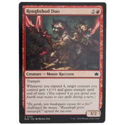 x1 Foil Roughshod Duo MTG BLB M/NM Red Creature Mouse Raccoon Common Bloomburrow - Image 1