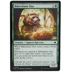 x1 Bakersbane Duo MTG BLB M/NM Green Creature Squirrel Raccoon Common TCG CCG - Image 1