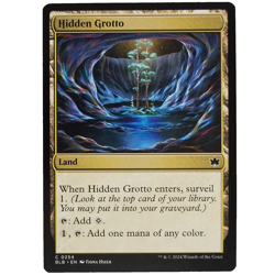 x1 Foil Hidden Grotto MTG BLB M/NM Land 0254 Common Bloomburrow TCG CCG - Image 1