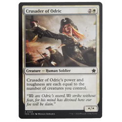 x1 Crusader of Odric MTG FDN M/NM Common Creature Human Soldier White TCG CCG - Image 1