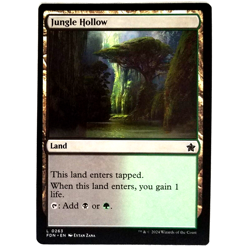 x1 Jungle Hollow MTG FDN M/NM Dual Land Multi-Color Black Green Foundations TCG - Image 1