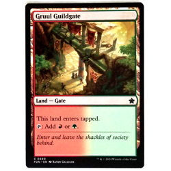 x1 Gruul Guildgate MTG FDN M/NM Dual Land Multi-Color Red Green Common TCG CCG - Image 1