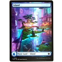 x1 Island Full Art Basic Land (0285) M/NM MTG FDN Blue Foundations TCG CCG - Image 1