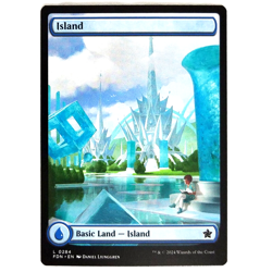 x1 Island Full Art Basic Land (0284) MTG FDN M/NM Blue Foundations TCG CCG - Image 1