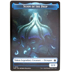 x1 Scion of the Deep/Koma's Coil Double-Sided Token 0013/0011 FDN Legendary TCG - Image 1