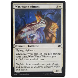 x1 Foil Wax-Wane Witness MTG BLB M/NM White Creature Bat Cleric Common TCG CCG - Image 1