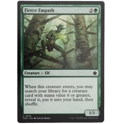 x1 Fierce Empath MTG FDN M/NM Green Creature Elf Common Foundations TCG CCG - Image 1
