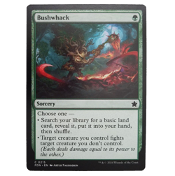 x1 Bushwhack MTG FDN M/NM Common Green Sorcery Foundations TCG CCG - Image 1