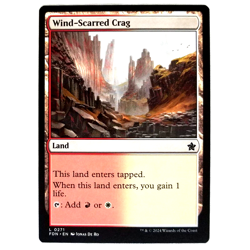 x1 Wind-Scarred Crag MTG FDN M/NM Dual Land Multi-Color Red White Foundations - Image 1