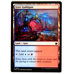 x1 Izzet Guildgate MTG FDN M/NM Dual Land Multi-Color Common Gate Blue Red TCG - Image 1