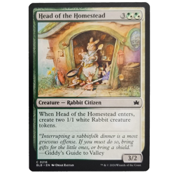 x1 Foil Head of the Homestead MTG BLB M/NM Multi-Color Creature Rabbit Common - Image 1