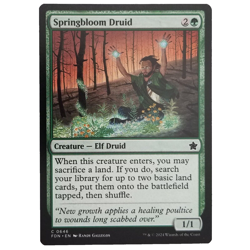 x1 Springbloom Druid MTG M/NM Foundations Green Creature Elf Druid Common TCG - Image 1