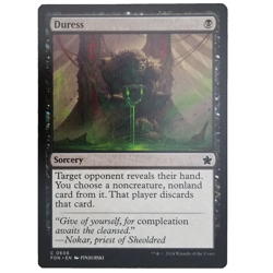 x1 Duress MTG FDN M/NM Black Sorcery Common Foundations TCG CCG - Image 1