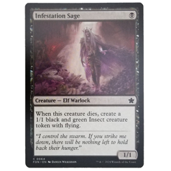 x1 Infestation Sage MTG FDN M/NM Black Creature Elf Warlock Common TCG CCG - Image 1