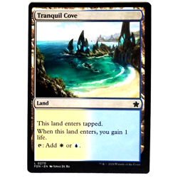 x1 Tranquil Cove MTG FDN M/NM Dual Land Multi-Color White Blue TCG CCG - Image 1