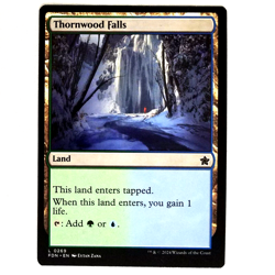 x1 Thornwood Falls MTG FDN M/NM Dual Land Multi-Color Green Blue Foundations TCG - Image 1