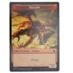 x1 Cat Beast/Dragon Foundations Double-Sided Token 0028/0017 Creature M/NM MTG - Image 2