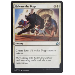 x1 Release the Dogs MTG FDN M/NM White Sorcery Uncommon Foundations TCG CCG - Image 1