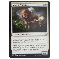 x1 Ajani's Pridemate MTG FDN M/NM White Creature Cat Soldier Uncommon TCG CCG - Image 1