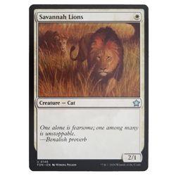 x1 Savannah Lions MTG FDN M/NM White Creature Cat Uncommon Foundations TCG CCG - Image 1