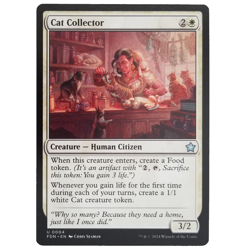 x1 Cat Collector MTG FDN M/NM White Creature Human Citizen Uncommon TCG CCG - Image 1