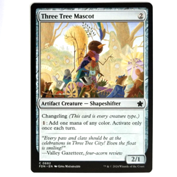 x1 Three Tree Mascot MTG FDN M/NM Common Colorless Artifact Creature TCG CCG - Image 1