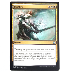 x1 Mortify MTG FDN M/NM Instant Uncommon Multi-Color White Black Foundations TCG - Image 1