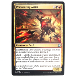 x1 Perforating Artist MTG FDN M/NM Creature Devil Uncommon Multi-Color Black Red - Image 1