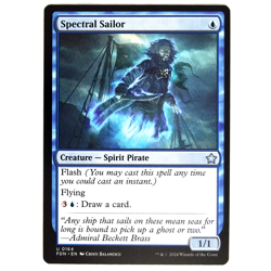 x1 Spectral Sailor MTG FDN M/NM Creature Spirit Pirate Uncommon Blue Flying TCG - Image 1