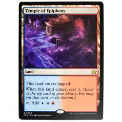 x1 Temple of Epiphany MTG FDN M/NM Rare Dual Land Multi-Color Blue Red TCG CCG - Image 1