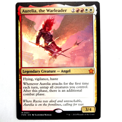 x1 Aurelia the Warleader MTG FDN M/NM Mythic Multicolor Legendary Creature Angel - Image 1