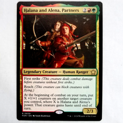 x1 Halana and Alena, Partners MTG FDN M/NM Rare Multicolor Legendary Creature - Image 1