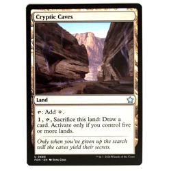 x1 Cryptic Caves MTG FDN M/NM Colorless Uncommon Land Foundations TCG CCG - Image 1