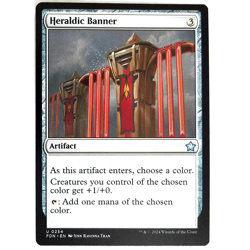 x1 Heraldic Banner MTG FDN M/NM Colorless Artifact Uncommon Foundations TCG CCG - Image 1